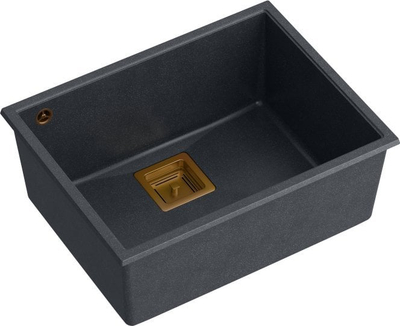 Lavaman kuzhine Quadron DAVID 50 GraniteQ, nën banak, black diamond me elemente bakri