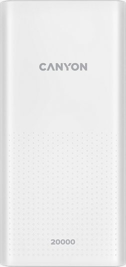 Power bank Canyon PB-2001, 20000mAh, 2x USB, i bardhë