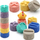 Tulla të buta senzoriale Bounn Soft Sensory Blocks Tower, set me 7 blloqe, për beba 6M+