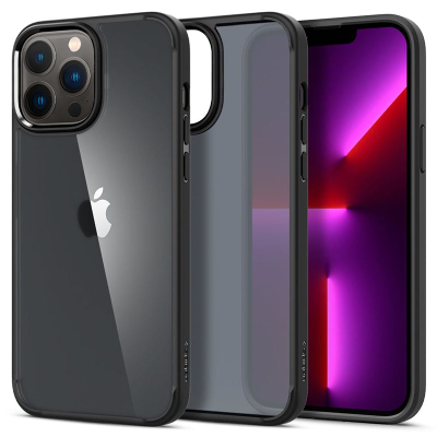 Mbrojtëse për celular iPhone 13 Pro Max Spigen Ultra Hybrid, e zezë