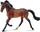 Figurinë kafshe Collecta Thoroughbred Mare Bay, pelë race, kafe