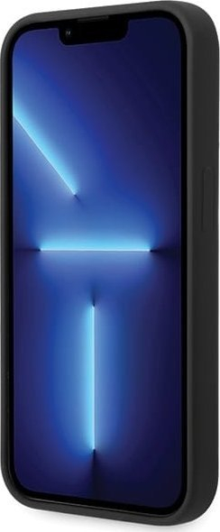 Футрола за телефон BMW Metal Logo за iPhone 15 Pro, силиконска, со метално лого, црна