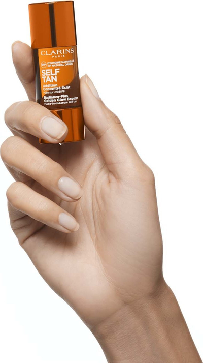 Booster autobronzues për fytyrë Clarins Radiance Plus Golden Glow, 15ml, efekt gradual