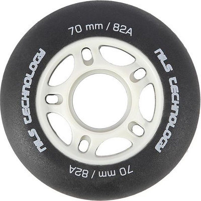Rrota patinash Nils Extreme PU 70x24 mm, fortësi 82A, të zeza matte