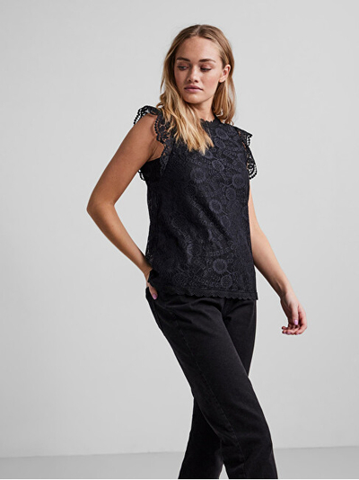 Bluzë Pieces PCOLLINE Regular Fit 17120454, e zezë