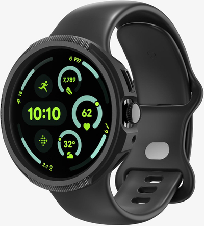 Mbulesë ore inteligjente Spigen Liquid Air me stand, për Google Pixel Watch 4 41mm, matte, e zezë