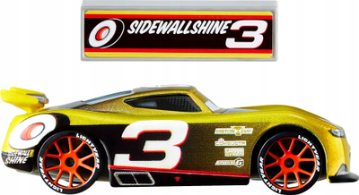 Makina lodër Hot Wheels Sidewall Shine 3, die-cast metal, 1:55, e artë