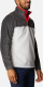 Bluzë fleece për burra Columbia Steens Mountain Half Snap, 100% poliester, me gjysmë mbyllje me kopsa, gri e bardhë