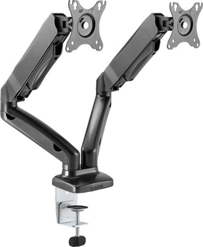 Mbajtëse tavoline për 2 monitorë Deltaco ARM-1300, 17"-32", 9 kg, e zezë