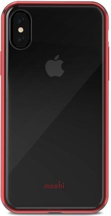 Mbrojtëse telefoni Moshi Vitros për iPhone X, plastike, transparente, e kuqe