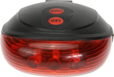 Dritë e pasme biçiklete pa markë, 5 LED, lazer, 7 mënyra
