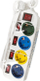 Shirit rryme LogiLink LPS257, 4 priza, kabllo 1.5m, me ngjyra