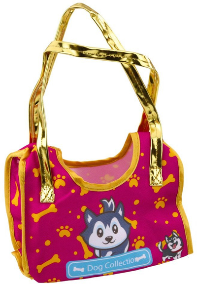 Lodër plus LEANToys Husky në çantë, maskotë pelushi, e bardhë gri