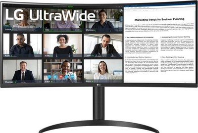 Monitor LG 34WR55QK-B, 34" UltraWide WQHD, USB-C 65W, i zi