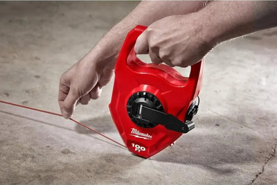 Linjë shënjimi Milwaukee 30 m Chalk Reel, raport 4:1, kapacitet 510 g, e kuqe