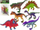 Set figurina dinosaurosh, 6 copë, shumëngjyrëshe