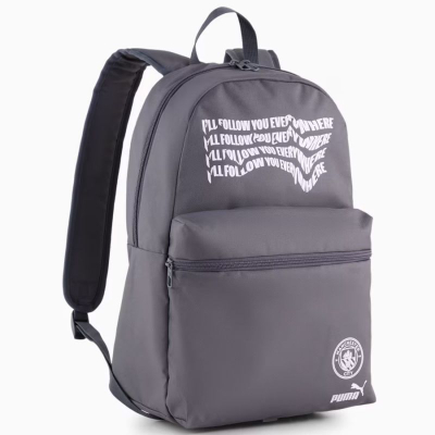 Çantë shpine Puma Manchester City Backpack 090754-59, 100% poliester, xhep anësor për shishe, gri