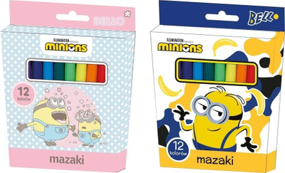 Set markerash Beniamin Minions, 12 ngjyra
