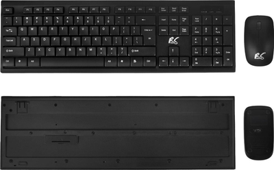 Сет тастатура и глушец NanoRS RS580, безжичен 2.4GHz, 1200 DPI, црн