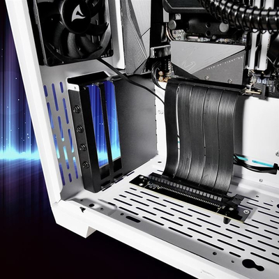 Kit vertikal për kartë grafike Sharkoon Vertical Graphics Card Kit 4.0, PCIe 4.0, montim metalik, i zi