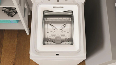 Lavatriçe Indesit BTW S60400 PL/N, 6 kg, me hapje nga lart, e bardhë