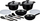 Set tenxoresh Berlinger Haus Monaco BH-7097, 12 pjesë, veshje titan, i zi