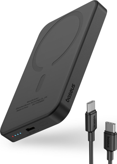 Powerbank Baseus Magnetic Mini, 5000mAh, 20W, црн