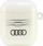 Mbulesë për AirPods Audi IML Geometric Pattern, mbrojtëse, e bardhë