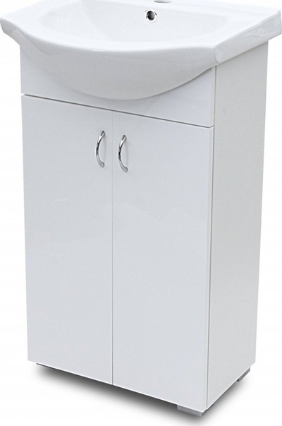 Lavaman me dollap Deftrans Cabinet Washbasin Mint D50, 50cm, për banjo, i bardhë