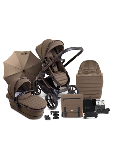 Karrocë bebe iCandy Peach 7 Coco, set 2 në 1, deri 25 kg, kafe