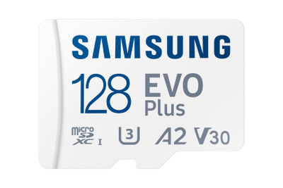 Kartë memorie Samsung EVO Plus, 128GB, MicroSDXC, Class 10