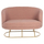 Sofa Arien 130x75x85Hcm (HM8492.22), rozë/ ari
