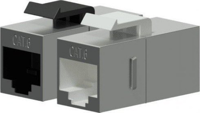Adapter keystone Procab VCK510/S, CAT6 RJ45 në RJ45, i mbrojtur metalik