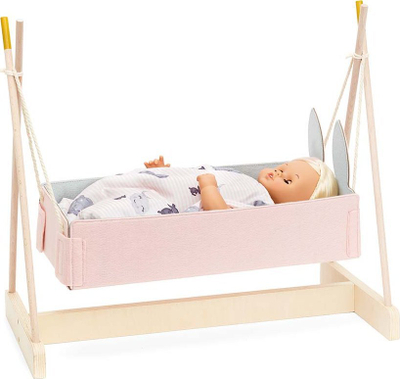 Djep lëkundës për kukulla Skrållan Doll, për kukulla standarde, shumëngjyrësh