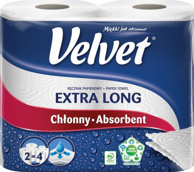 Letër kuzhine Velvet Pure White The Longest, 2 role, e bardhë
