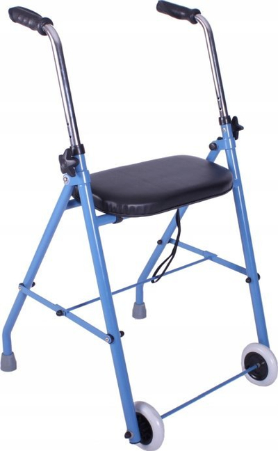 Rollator me dy rrota Herdegen Simply 243800, sedile PVC, 120kg, gri