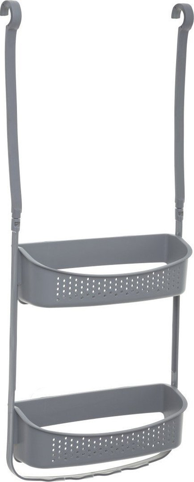 Raft dushi 5five Bathroom Shelf Gray Flex, 2 nivele, plastik, gri
