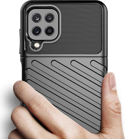 Maskë Thunder Case për Samsung Galaxy A22 4G, TPU i butë, mbrojtje e fortë, jeshile