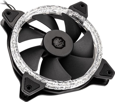 Ventilatorë për kasë Bitspower Touchaqua Notos Xtal 120, set me 3 copë 120mm, DRGB, të zinj