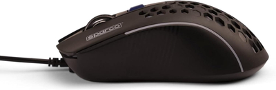 Глушец Celly Sparco Line, ергономски, LED виножито, со USB кабел, црн