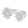 Unazë për femra Brilio Silver Flower RI124W, e argjendtë/transparent