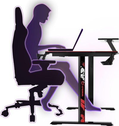 Tavolinë Ultradesk Atomic, 139x74 cm, e zezë