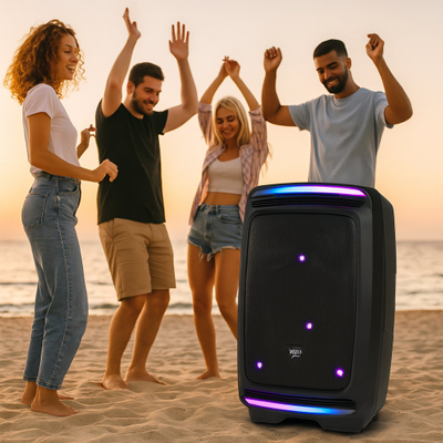 Активен портативен звучник V-TONE OrionX 14 ACCU, 135W, Bluetooth 5.0, со RGB ЛЕД