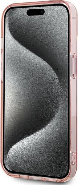 Këllëf telefoni Karl Lagerfeld IML Choupette MagSafe për iPhone 14 15 13 6.1", i tejdukshëm, rozë