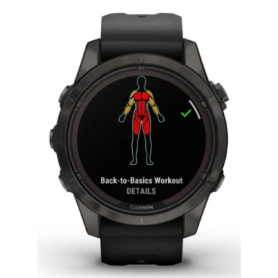 Ora smartwatch Garmin Fenix 7S Pro Sapphire Solar, 42mm, GPS, e zezë