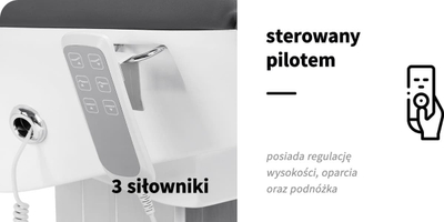 Karrige kozmetike elektrike Activeshop Eclipse 2240, 3 motorë, me telekomandë, gri