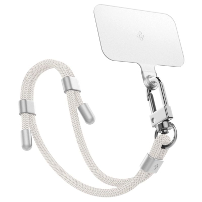 Set universal për mbajtje telefoni Spigen Universal Set 2, rrip cross-body dhe rrip dore, Pearl White