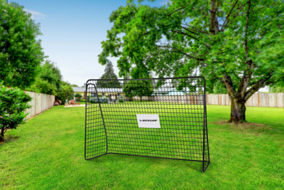 Portë futbolli metalike Dunlop, 300 x 205 x 120 cm, e zezë
