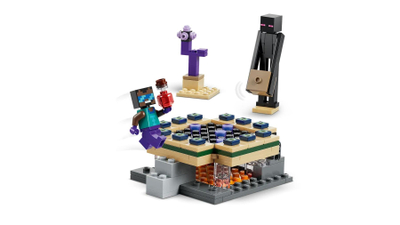 Lodër ndërtuese LEGO Minecraft Journey Through the Nether and End Portals 21584, set figurash, për fëmijë