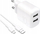 Karikues muri Puro Charger, 10W, 2x USB A, i bardhë